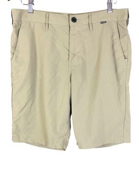 Hurley Men’s Dri-Fit 9 1/2" Stretch Fabric Chino Short in Khaki Tan Size 32